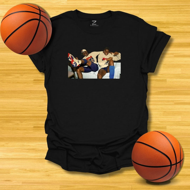 Camiseta Dream Team Michael Jordan e Magic Johnson